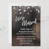 我々はウッドワ結婚したインバレルライト披露宴 招待状 (正面)