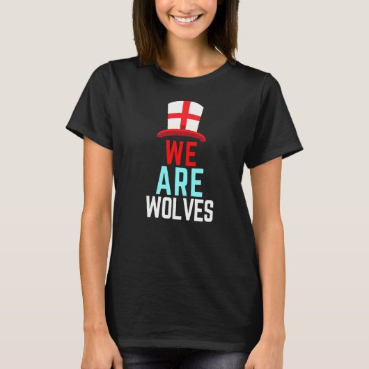 我々はウルフイングランド国旗のスポーツだ Tシャツ (正面)