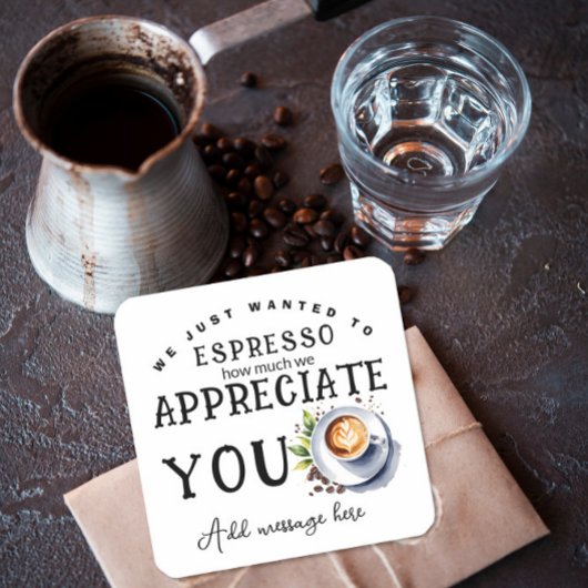 我々はエスプレッソにどれだけ感謝したかっただけだ スクエアシール