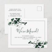 我々はエメラルドグリーンユーカリ新しいアドレスAnnoを移動 案内ポストカード (正面/裏面)