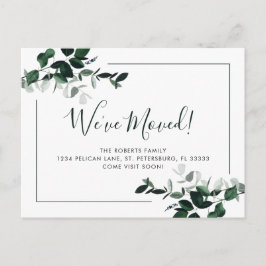 我々はエメラルドグリーンユーカリ新しいアドレスAnnoを移動 案内ポストカード