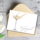 我々はエレガントシャンパ婚約したン婚約パーティ 招待状