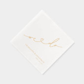我々はエレガントモダン結婚す 箔ナプキン (右)