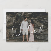 我々はエレガント逃げモダン結婚た&の写真 案内状 (正面)