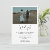 我々はエレガント駆け落ちモダン結婚して発表 招待状 (スタンド正面)