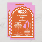 我々はオレンジレトロア結婚ーチのサービスの順序 プログラム (正面/裏面)