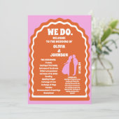 我々はオレンジレトロア結婚ーチのサービスの順序 プログラム (スタンド正面)