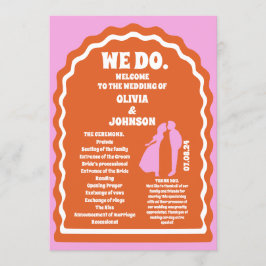 我々はオレンジレトロア結婚ーチのサービスの順序 プログラム