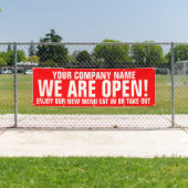 我々はオープンリテールとフードビジネスサイネージである 横断幕 (インサイチュ)