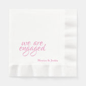 我々はカクテル婚約しただ 縁ありランチョンナプキン (正面)