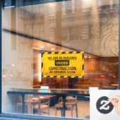 我々はカスタマイズ再建物の建築中 ウィンドウサイン (カフェ窓)