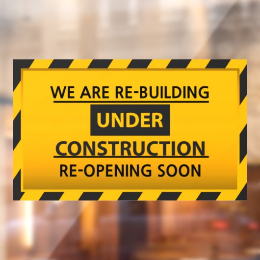 我々はカスタマイズ再建物の建築中 ウィンドウサイン (シート2)