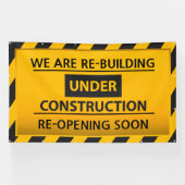 我々はカスタマイズ再建物の建築中 横断幕 (横)