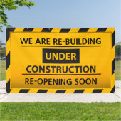 我々はカスタマイズ再建物の建築中 横断幕 (外側)