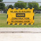 我々はカスタマイズ再建物の建築中 横断幕 (インサイチュ)