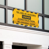 我々はカスタマイズ再建物の建築中 横断幕 (ビルの外側)