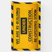 我々はカスタマイズ再建物の建築中 横断幕 (縦)