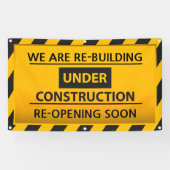 我々はカスタマイズ再建物の建築中 横断幕 (横)