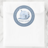 我々はカタツムリの家の青い住所の変更を移動した ラウンドシール (バッグ)