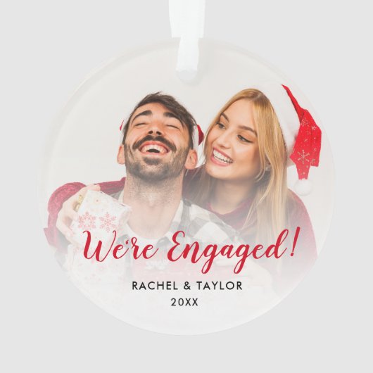 我々はカップル婚約したの結婚クリスマスの飾り オーナメント (裏面)