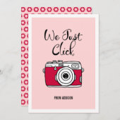 我々はカメラクリックのバレンタインカード シーズンカード (正面/裏面)