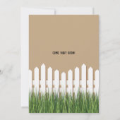 我々はカントリーアナウンスメントフェンスに移動した 招待状 (裏面)