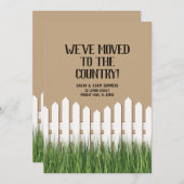 我々はカントリーアナウンスメントフェンスに移動した 招待状 (正面/裏面)