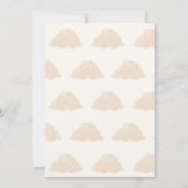 我々はキューブブラウンムーンスター赤ちゃんシャワーを待つことができる 招待状 (裏面)