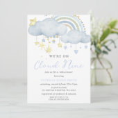 我々はクラウドナインの男の赤ちゃんベビーシャワー上にある 招待状 (スタンド正面)