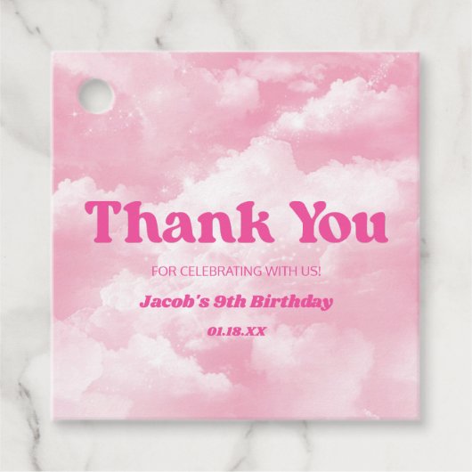 我々はクラウド9ピンク9th第9の誕生日パーティーに参加 フェイバータグ (正面)