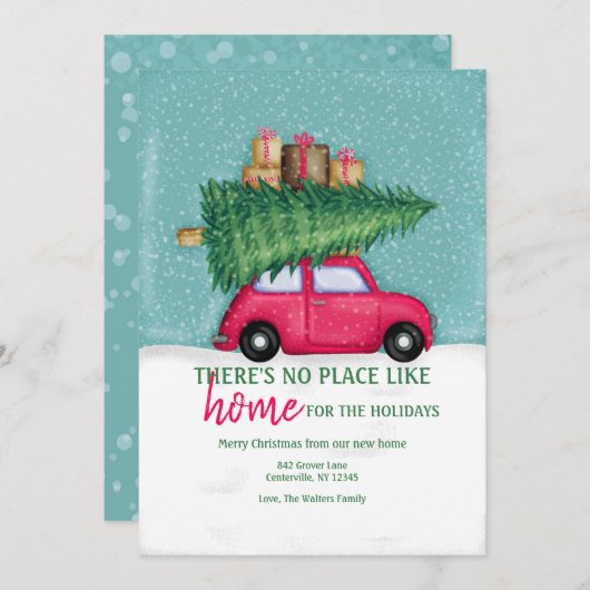 我々はクリスマスカードを移した 招待状 (正面/裏面)