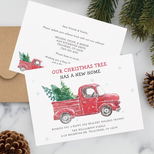 我々はクリスマス休暇を動かす発表を移動 ノートカード