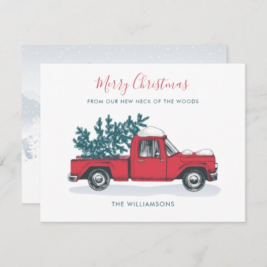 我々はクリスマス動議の発表を引っ越した ノートカード (正面/裏面)