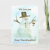 我々はクリスマス素晴らしに喜んで孫娘 カード (正面)