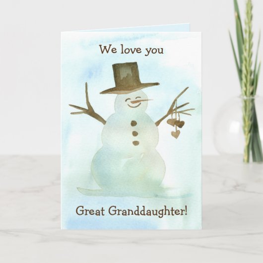 我々はクリスマス素晴らしに喜んで孫娘 カード (正面)