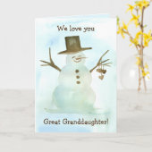 我々はクリスマス素晴らしに喜んで孫娘 カード (黄色い花)