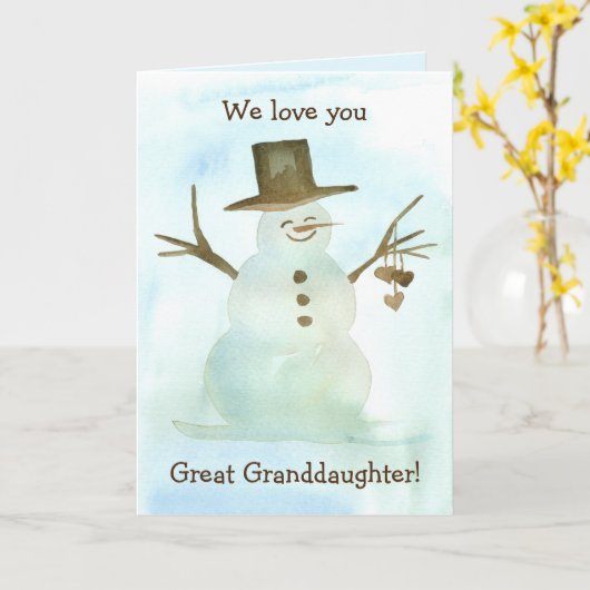 我々はクリスマス素晴らしに喜んで孫娘 カード (黄色い花)