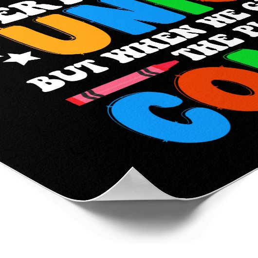 我々はクレヨンの箱のような新学期 おもしろい ポスター (角)