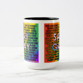 我々はゲイ二音コーヒーマグと言う ツートーンマグカップ (中央)