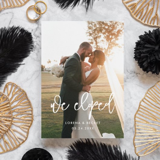 我々はコンテンポラリーモダン結婚の写真を 案内状