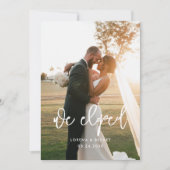 我々はコンテンポラリーモダン結婚の写真を 案内状 (正面)