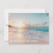我々はコーストビーチホーム新しいアドレスに移動 案内状 (正面)