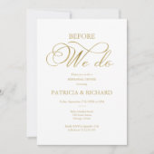 我々はゴールドフォイルのリハーサルシンプルディナーをする前に 招待状 (正面)