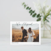 我々はサプライズ・スクリプト結婚の発表を駆け落とした ポストカード (スタンド正面)