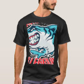 我々はサメの学デザインに飢えている Tシャツ (正面)
