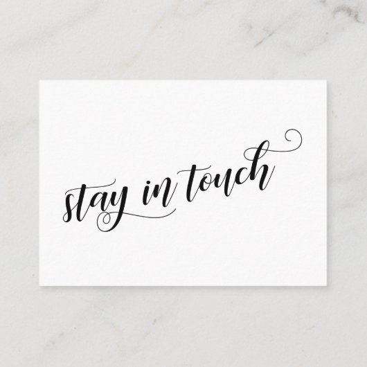 我々はシックなスクリプトタイポグラフィ配布資料カードを移動 名刺 (裏面)