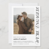 我々はシックな婚約した婚約パーティ写モダン真 招待状 (正面)