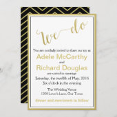 我々はシックモダンな結婚の 招待状 (正面/裏面)