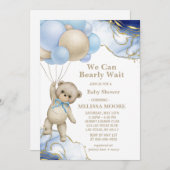 我々はシャンパン金ゴールドを心待ちできる 招待状 (正面/裏面)