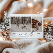 我々はシンプル2モダン枚の写真クリスマスカード シーズンカード